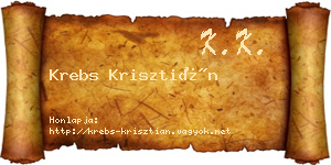 Krebs Krisztián névjegykártya
